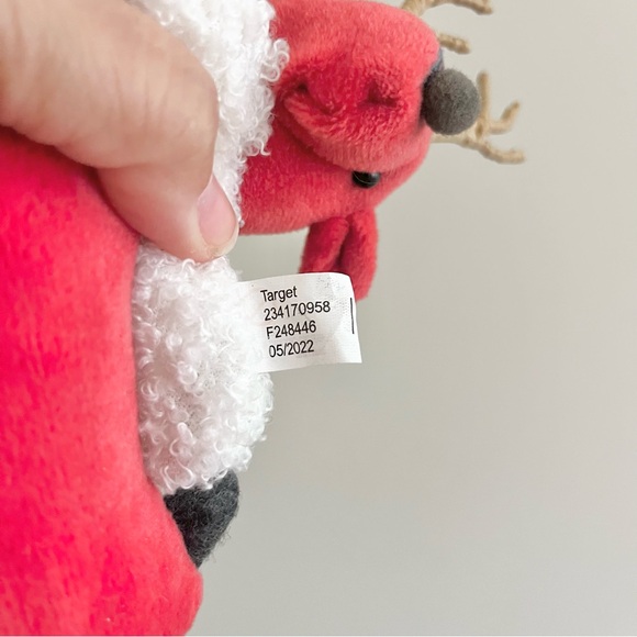 2022 Wondershop Target Plush Deer 9" Fabric Holiday Christmas Ornament Decor - Picture 3 of 6